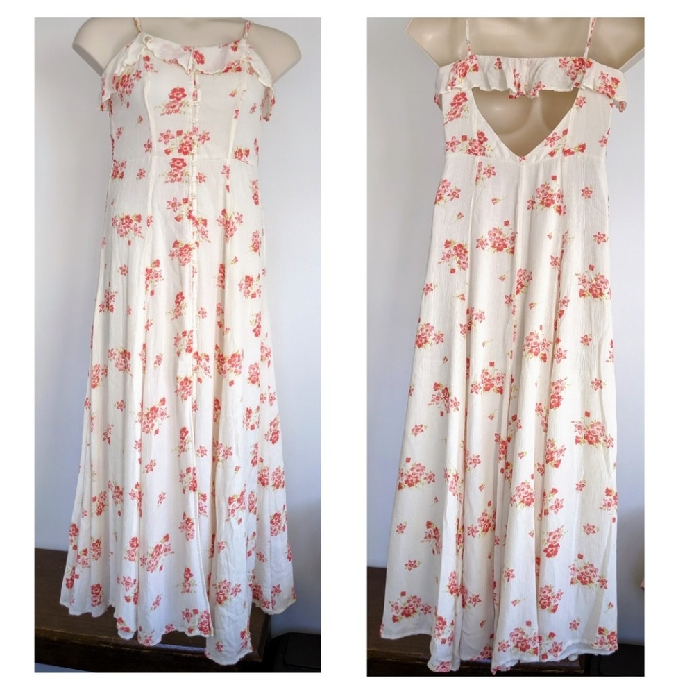 Floral Maxi Dress with cut out back "Josephine"